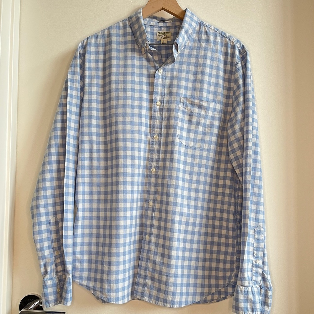 J. Crew Men’s Blue Gingham Shirt